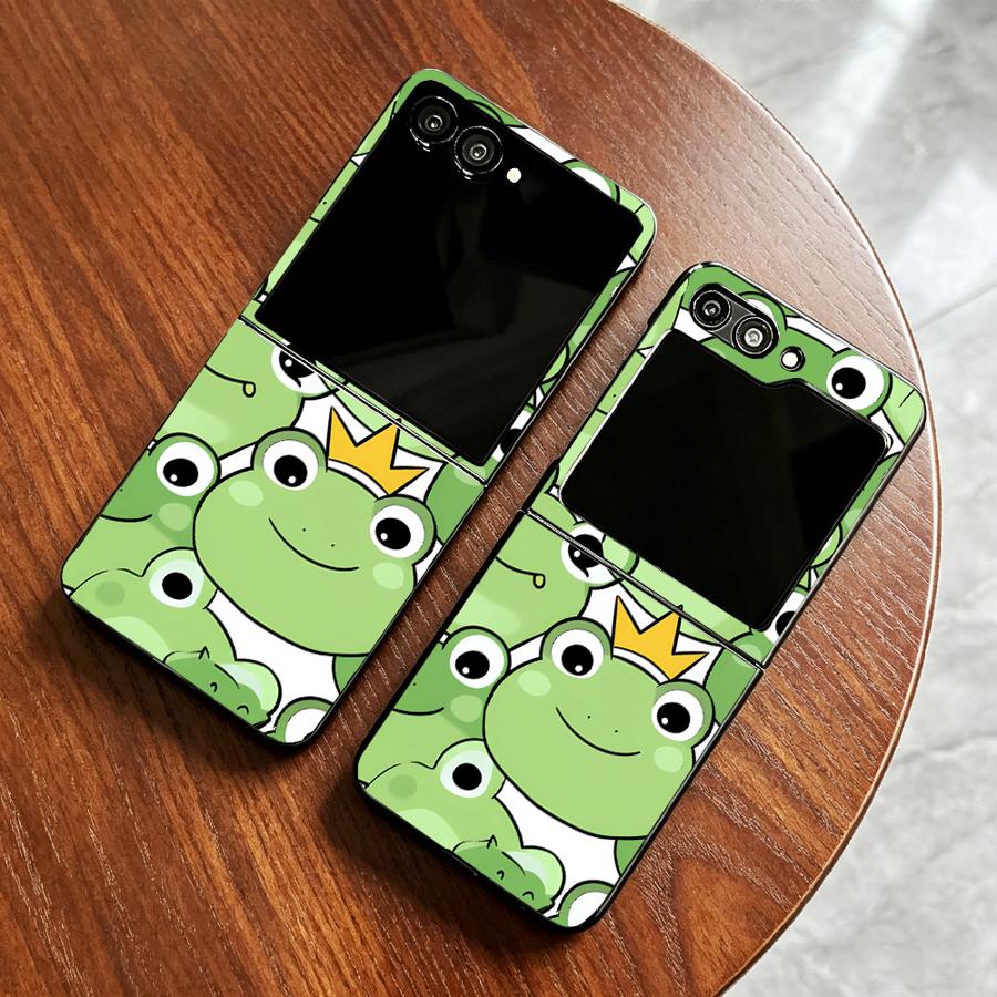 Phone Cases Z Flip 6 - Vollständige Abdeckung Frosch-Design Handyhülle für Samsung