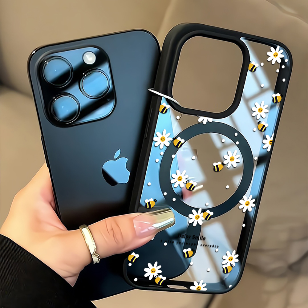 Phone Cases Clear - Frische Gänseblümchen-Handyhülle für iPhone 16 15