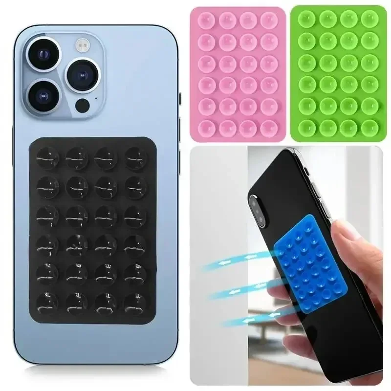Phone Cases With Stand - Multifunktionale Silikon-Saugnapf-Handyhalterung, Wandhalterung, quadratisch, rutschfest, einseitige