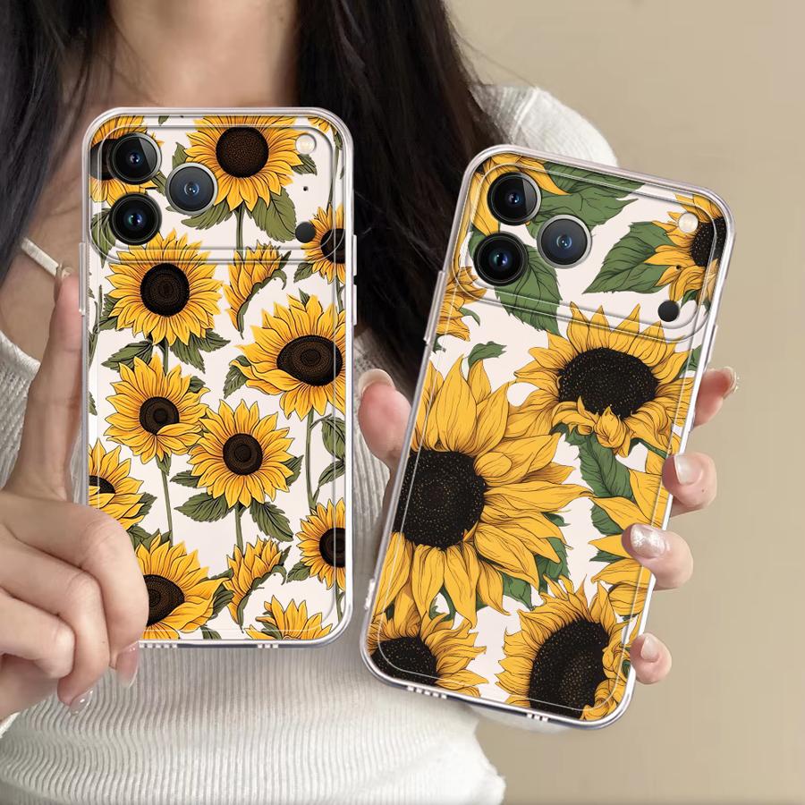 Phone Cases Clear - Niedliche Sonnenblumenmuster-Hülle für Apple iPhone 17