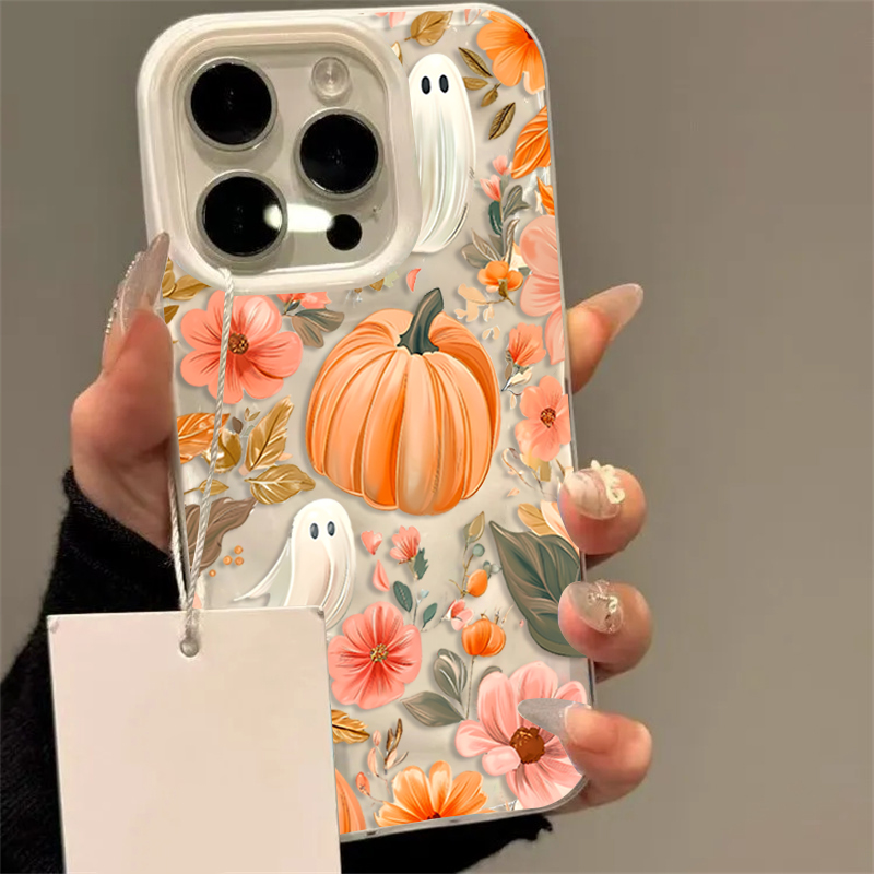 Phone Cases Cute Iphone 14 - Herbstliche Niedliche Geister-Kürbis-Blumen-Handyhülle für iPhone 11