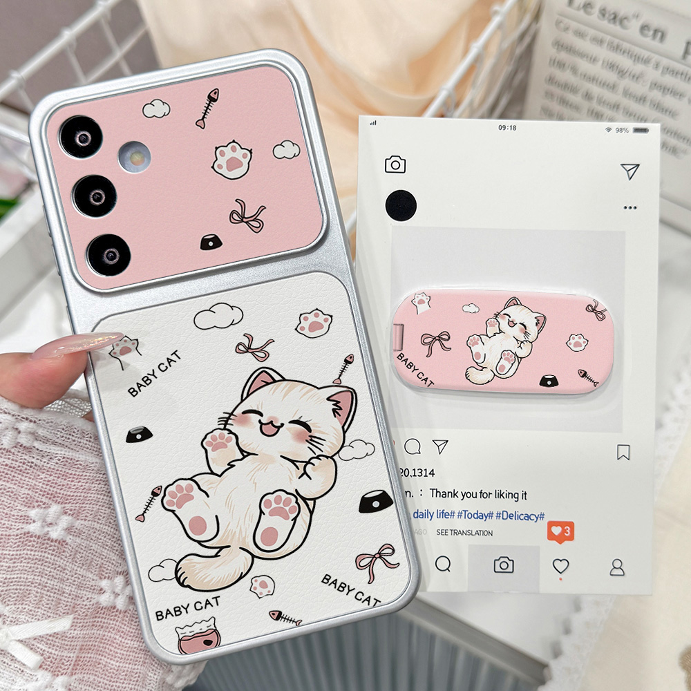 Phone Cases With Stand - Cartoon Niedliche Katzen-Handyhülle für Samsung A57
