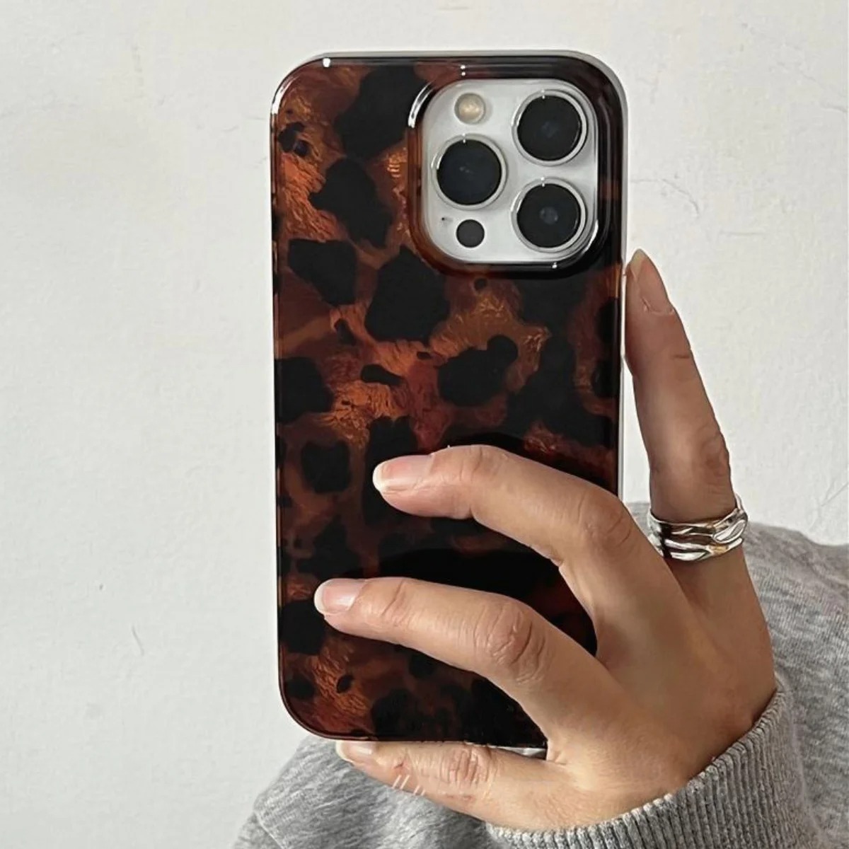 Phone Cases Protective - Retro-Amber-Textur Laser-Handyhülle für iPhone 16 17