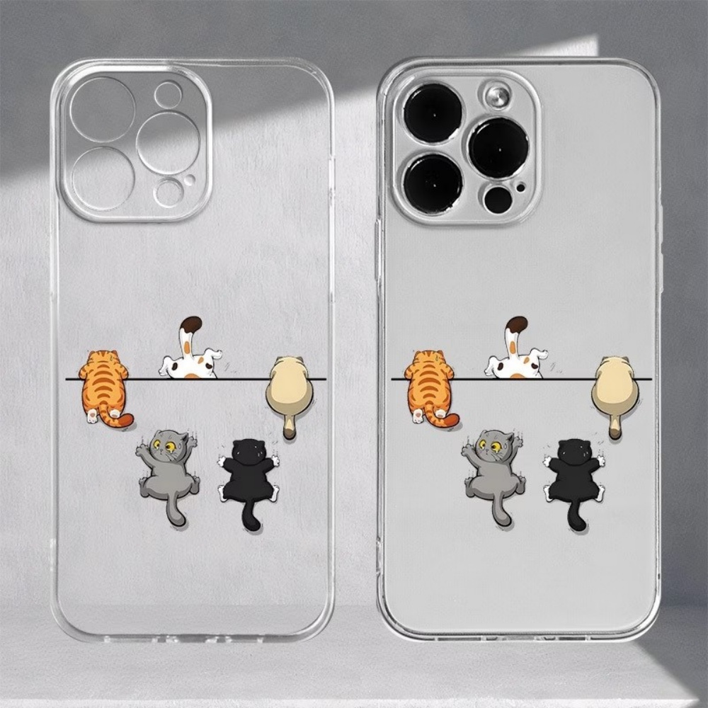 Phone Cases Clear - Süße Katzenmuster-Handyhülle für iPhone 11 12