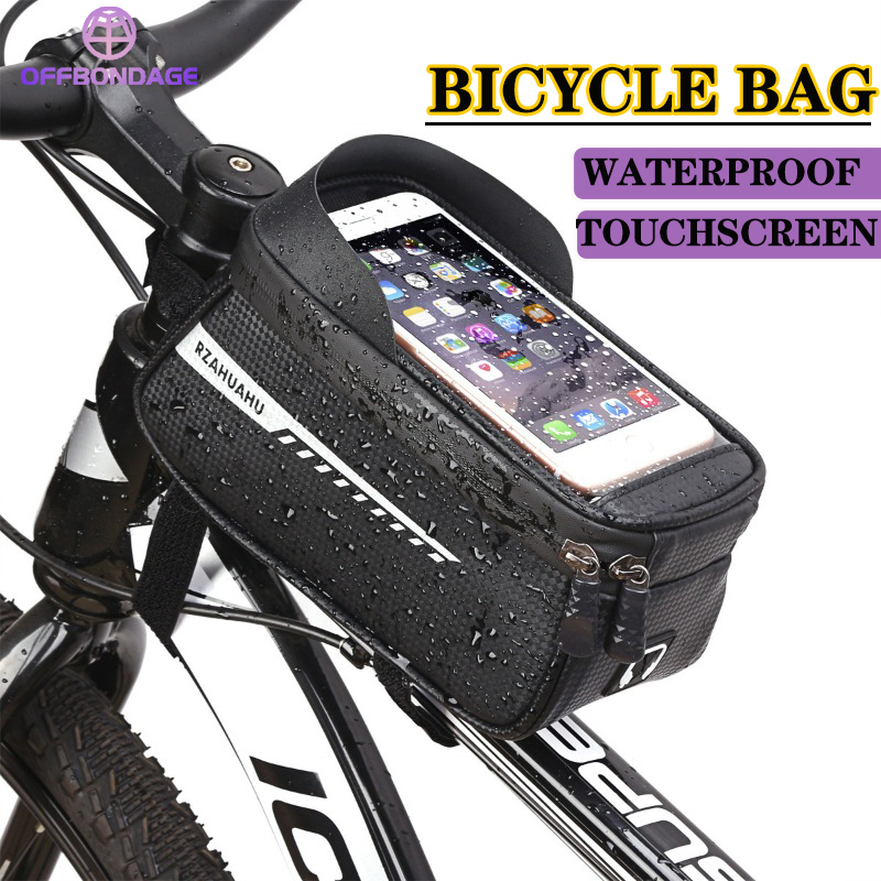 Phone Cases Youtube - OFFBONDAGE Fahrrad-Vorderrahmentasche, Touchscreen-Handyhülle, Wasserdichte Fahrradtasche, Fahrradzubehör