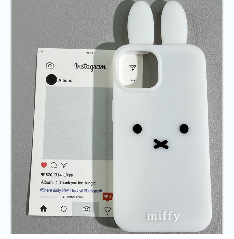 Phone Cases Cute Iphone 14 - 3D Stereoskopische Kawaii Niedliche Cartoon Miffy