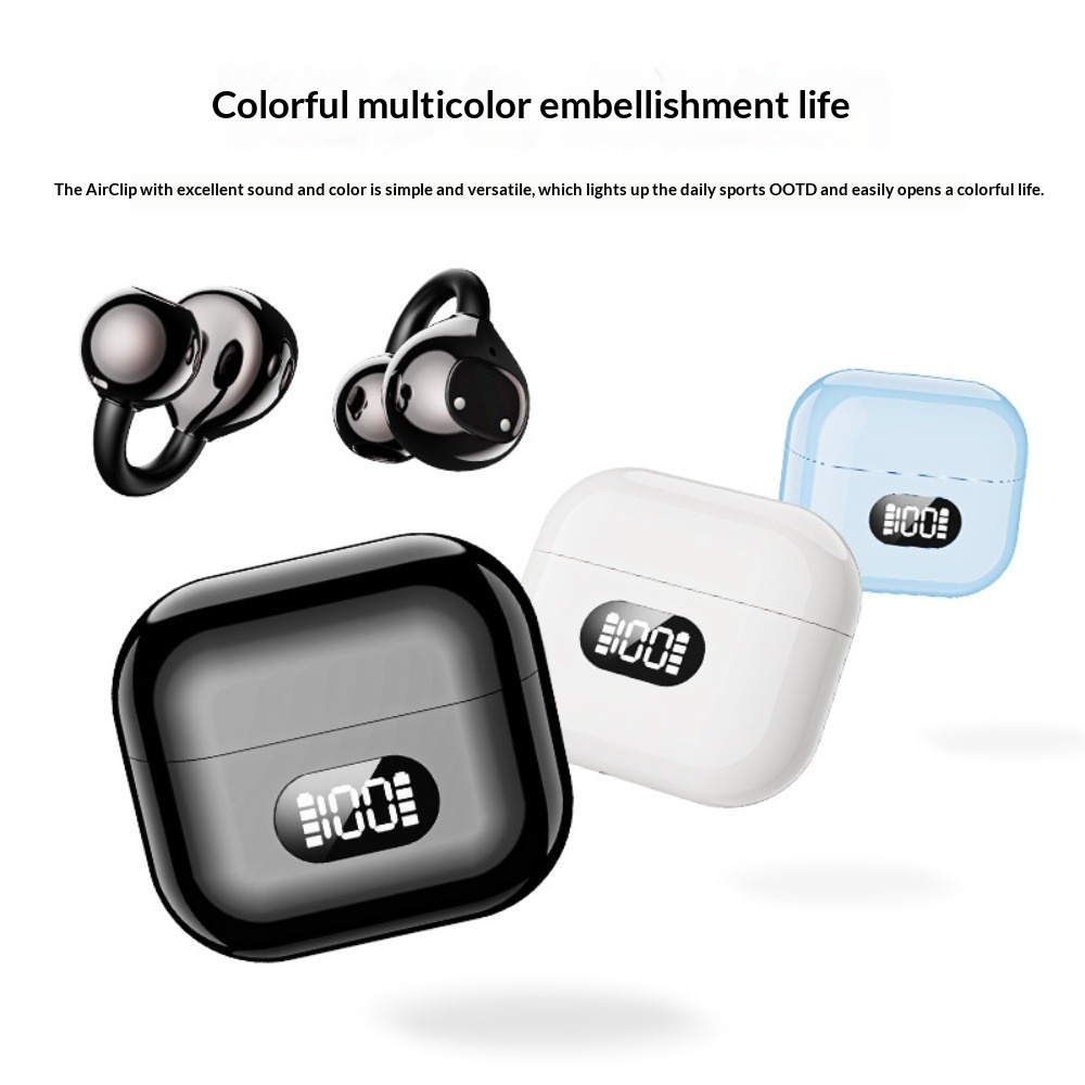 Phone Cases On Amazon - Neue Kabellose Clip-On Ohrhörer mit Digitalanzeige