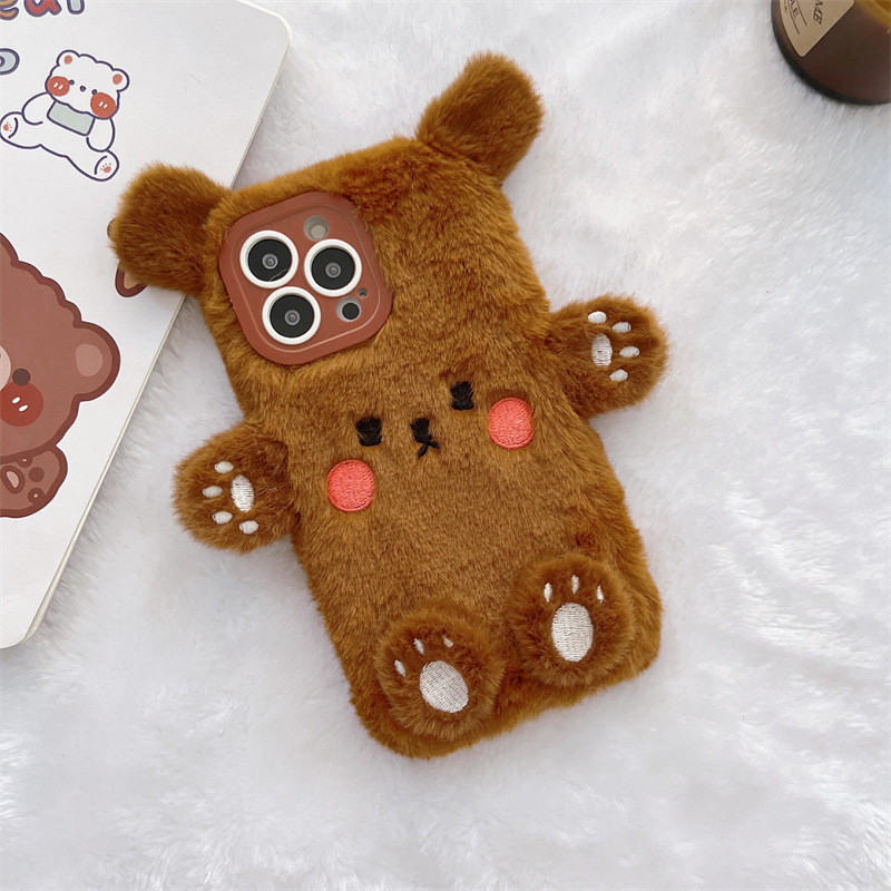 Koreanische 3D Cartoon Bär Fla – Phone Cases Protective Bewertung und Preis