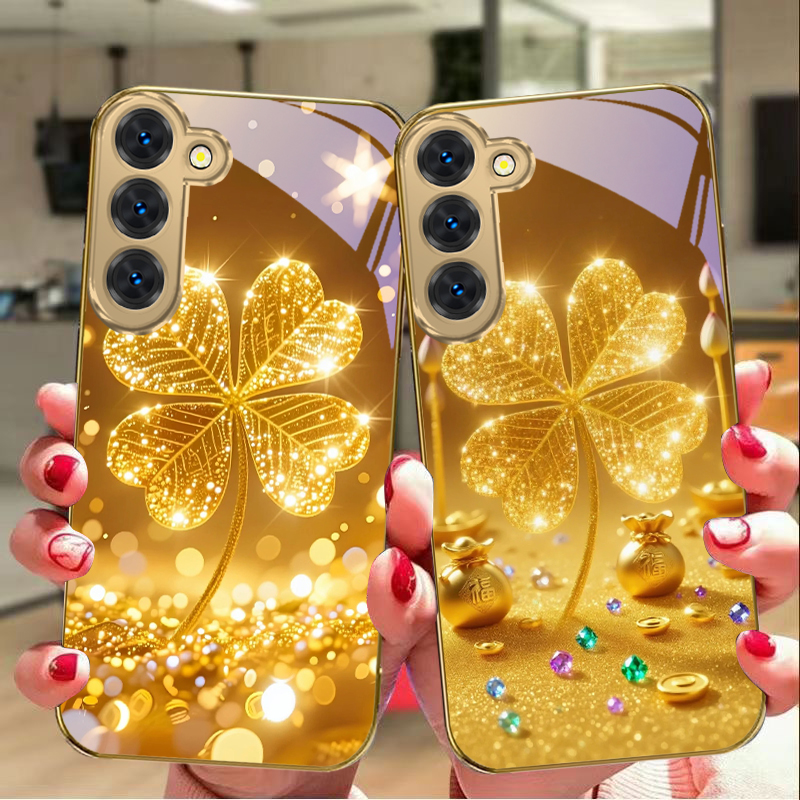 Riesiger goldener Kleeblatt-Ha – Phone Cases Samsung S25 Fe Bewertung und Preis