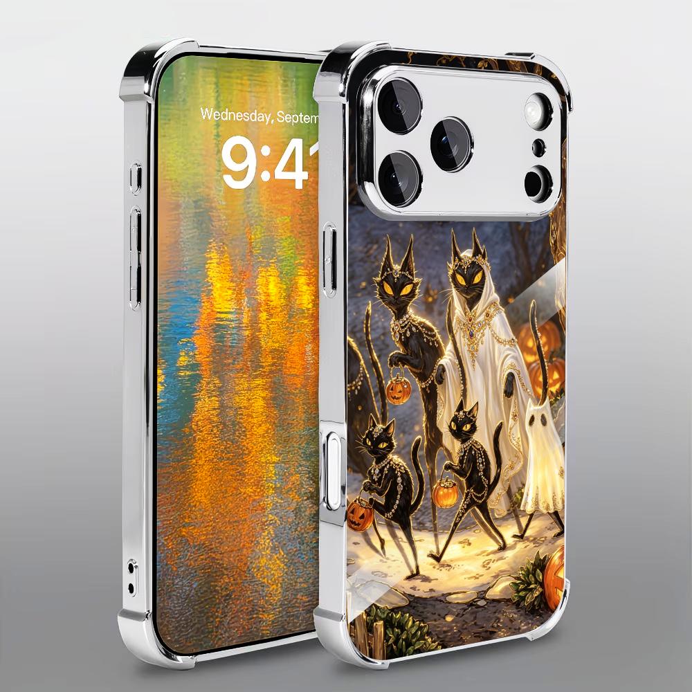 Halloween Schwarze Katze Glas- – Phone Cases Rhode Bewertung und Preis