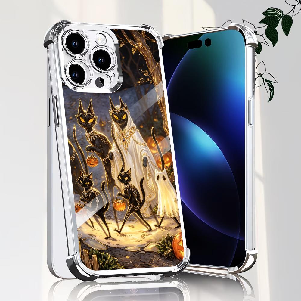 Halloween Schwarze Katze Glas- – Phone Cases Rhode Bewertung und Preis