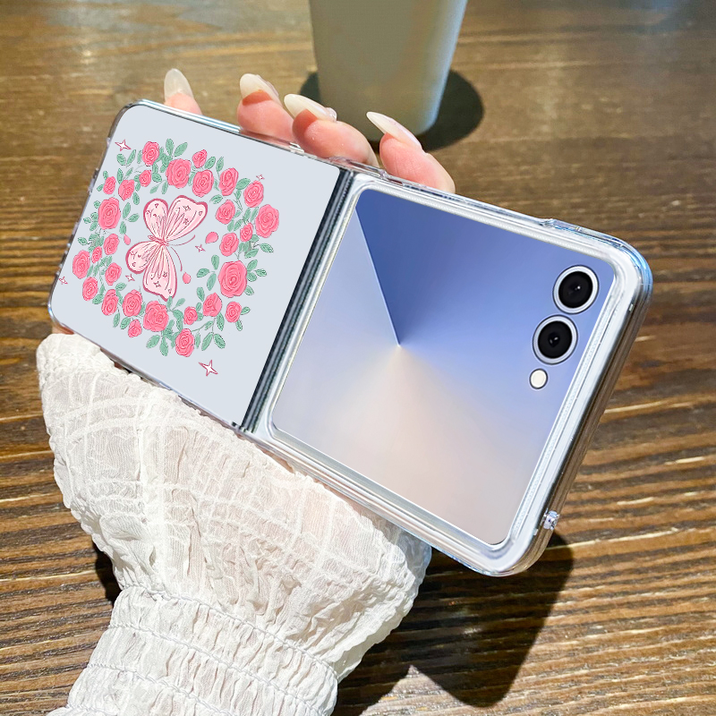 Handyhülle mit rosa Blumenmust – Phone Cases Z Flip 6 Bewertung und Preis