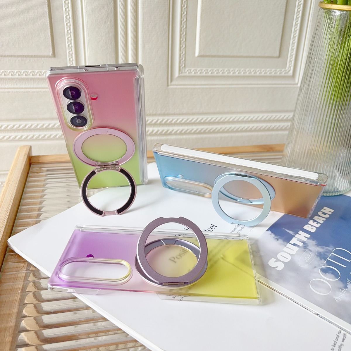 Transparente Farbverlauf-Handy – Ring Stand Case Bewertung und Preis