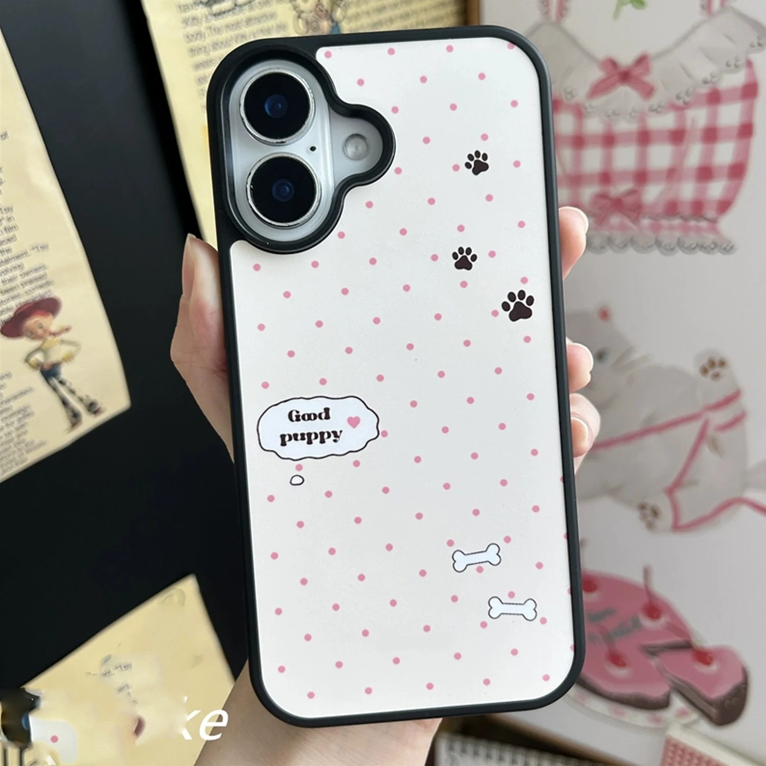 INS Pink Wave Point Good Puppy – Phone Cases With Stand Bewertung und Preis