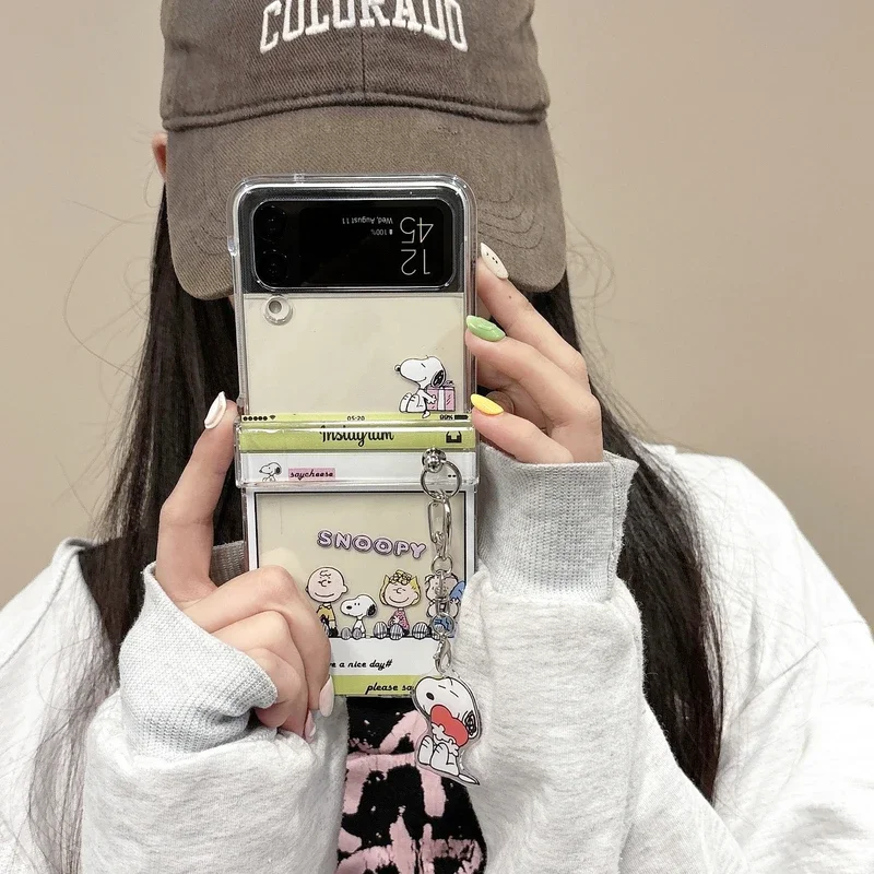 Niedliche Cartoon Snoopy Charl – Phone Cases Z Flip 6 Bewertung und Preis