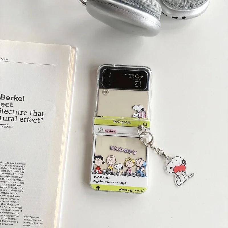 Niedliche Cartoon Snoopy Charl – Phone Cases Z Flip 6 Bewertung und Preis