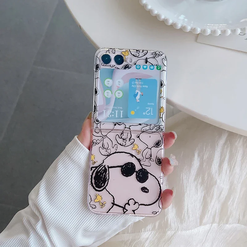 Niedliche Cartoon Snoopy Charl – Phone Cases Z Flip 6 Bewertung und Preis