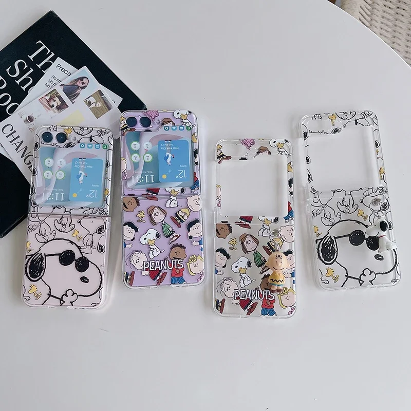 Niedliche Cartoon Snoopy Charl – Phone Cases Z Flip 6 Bewertung und Preis