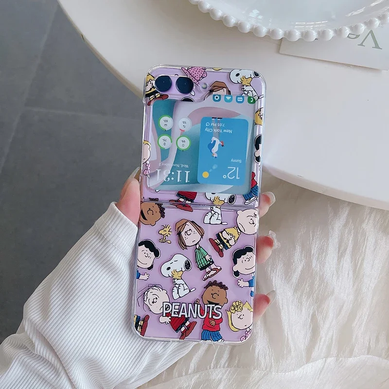 Niedliche Cartoon Snoopy Charl – Phone Cases Z Flip 6 Bewertung und Preis
